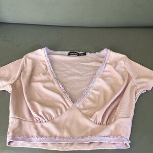 Purple crop top